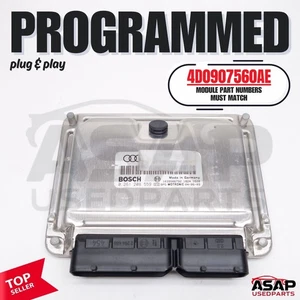 📍 PROGRAMMED PLUG & PLAY ECM ECU 4.2L AUDI A6 2001-2002 S6 2002 4D0907560AE 📍 - Bild 1 von 5
