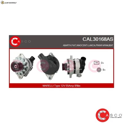GENERATOR CAL30168AS FÜR 149B4/146B2.000 1.7L 149A2.000/A4.000 138AR.000 1.6L - Image 1 of 4