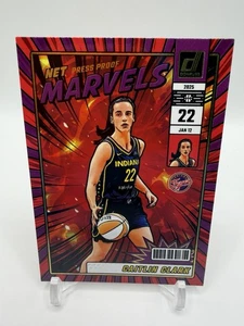 2025 Donruss WNBA Caitlin Clark Purple Press Proof Net Marvels #19 Sp Fever - Picture 1 of 4
