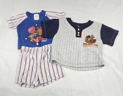 Vintage 2000s Scooby Doo Cartoon Network Boys 3T Pajama Set + Shirt Baseball - Image 1 of 4