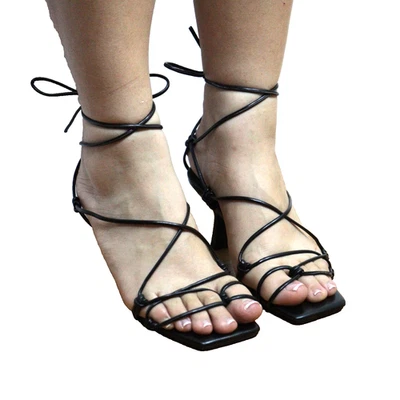 Zapatos de vestir Jeffrey Campbell negros con tiras para gatito talla 6 para mujer fiesta club Foto 1 de 4