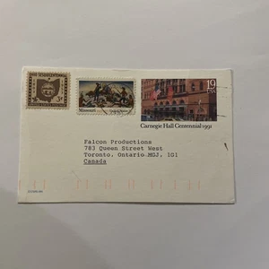 1991 Carnegie Hall Centennial 19 Cent Postal Card  - Picture 1 of 2