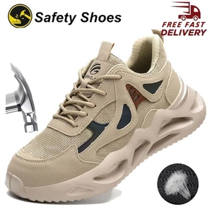 Mens' Sneakers Safety Work Shoes Steel Toe Anti-smash Boots Indestructible Shoes - Picture 1 of 32