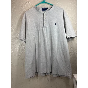 Polo Ralph Lauren 1/4 Button Shirt Men’s Gray Featherweight Mesh Cotton Size XXL - Picture 1 of 5