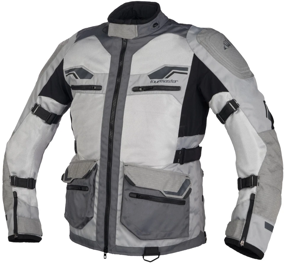 Tourmaster Ridgecrest Mens Adventure Motorcycle Touring Jacket Gray/Gray - Image 1 of 1