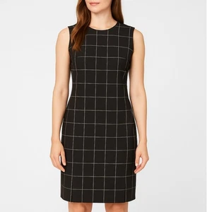 Lauren Ralph Lauren Black and White Plaid Sleeveless Shift Dress Women’s Size 6 - Picture 1 of 9