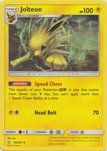 Pokemon: 1x Jolteon - 70/236 - Uncommon - Lightly Played SM Cosmic Eclipse - Picture 1 of 1