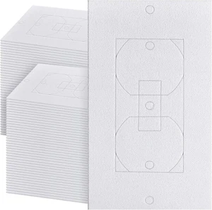 100 Stück Steckdosenisolierung und Zugluftversiegelung Schaumstoff Isolierung Pads Elektrosteckdose - Bild 1 von 7