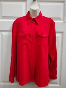 NY&CO Damen Rot Wildlederimitat Jacke Shirt Langarm Gr. Medium Neu - Bild 1 von 13