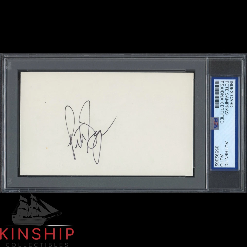 Pete Sampras signed 3x5 Index Card PSA DNA Slab Rare Tennis Auto C5268 - Image 1 of 1