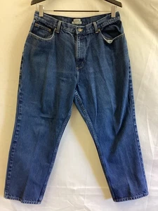 LL Bean Jeans Womens 18 Petite Blue Original Fit Relaxed 100% Cotton Denim Pants - Picture 1 of 11