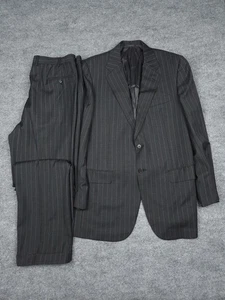Traje Belvest Super 120s Hombre 42 Gris Rayas Lana Italia 2 Piezas - Imagen 1 de 22