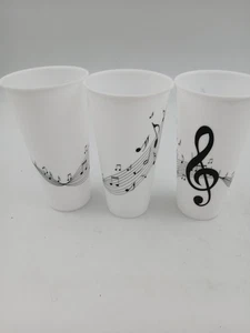 Musik Note Violinschlüssel Kunststoff Tassen Becher 3er Set BPA frei Kaltgetränk Party - Bild 1 von 6