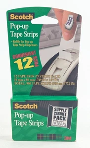 3M Scotch Pop-Up Tape Refills DISCONTINUED 12 Pads 900 Tape Strips NEW OPEN BOX - Picture 1 of 2