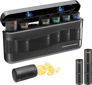 Organizador de píldoras extra grande XXL caja de píldoras organizador de píldoras semanal de 7 días con AM PM - Imagen 1 de 9