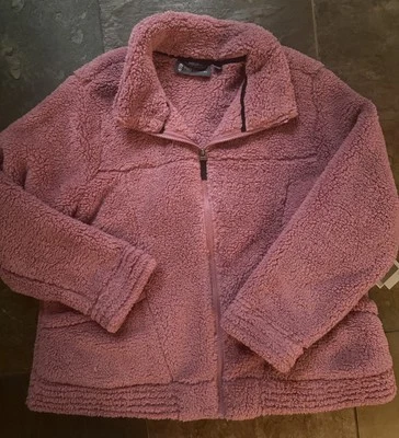 NUEVO NUEVO CON ETIQUETAS Free Country Butter Pile Chaqueta Suave con Capucha Talla XXL “Arcilla Rosa” Cremallera Foto 1 de 4