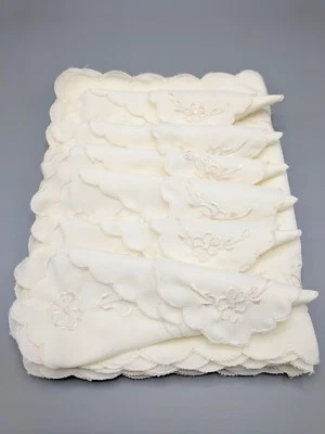 White Embroidered Napkins Placemats 6 set Wedding, Anniversary, Baptism Souvenir - Image 1 of 4