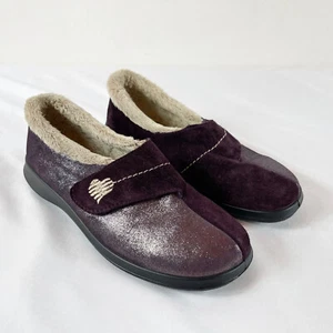 Hotter Comfort Concept Schuhe Größe 8 Damen Wildleder Sneaker lila Glitzer - Bild 1 von 6