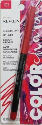 Revlon Colorstay Lip Liner with Pull Out Sharpened. #103 ON FIRE. Carded. - Image 1 of 4
