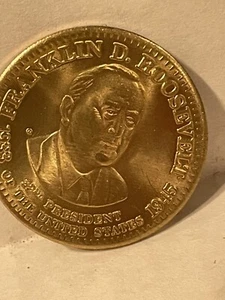 32nd President Shell Gas/Oil Presidential Collector Coin Franklin D Roosevelt - Picture 1 of 3
