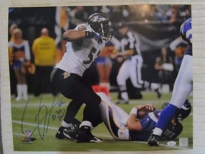 Ray Lewis SACKING BRETT FAVRE Autograph 16 X 20 Photo BLUE Ink JSA Authentic - Picture 1 of 3