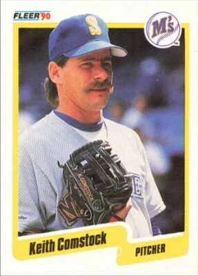 1990 Fleer Baseball Keith Comstock Seattle Mariners #510 - Image 1 of 2