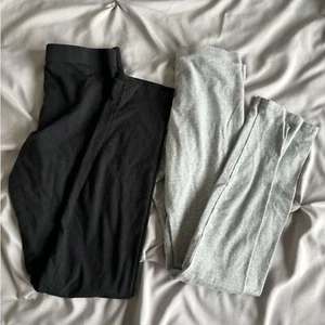 Old Navy and Cat & Jack Kids Leggings Bundle Black and Grey Girls Large 10/12 - Picture 1 of 5