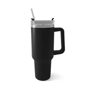 Black 40 oz Stainless Steel Tumbler – Hot & Cold Insulated – New - Picture 1 of 8