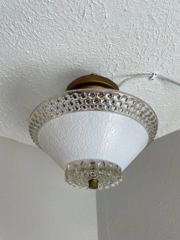Vintage 1930-40s Bedroom Light Flush Mount Fixture Cover