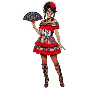 Sugar Skull Kleid L 42-44 Tag der Toten Kostüm Totenkopf Outfit Halloween - Bild 1 von 4