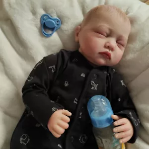 22" Realistic Reborn Baby Dolls Toddler Boy Doll Vinyl Silicone Newborn Gift - Picture 1 of 5