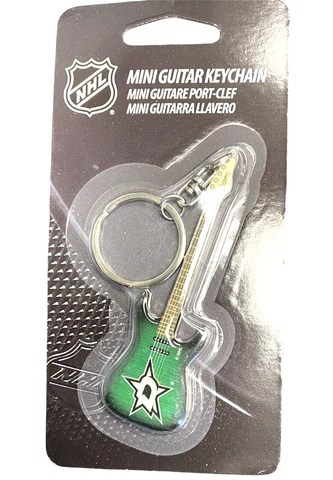 DALLAS STARS MINI GUITAR KEYCHAIN WOODROW NEW LICENSED NHL Cover