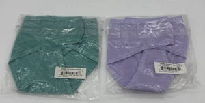 2-Pair Bare Necessities The Easy Everyday No Show Thong Teal Purple Size M NWT - Picture 1 of 3