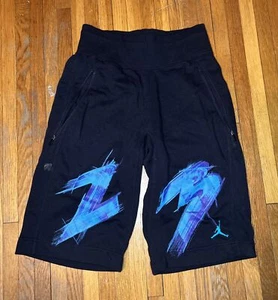 JORDAN Jumpman 23 Logo Long Sweat Shorts Size Mens Small Black RARE - Picture 1 of 6