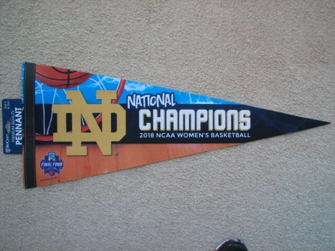 2018 Notre Dame Women's Basketball National Championship Pennant Irish NCAA ND Cover