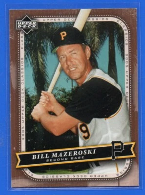2005 Upper Deck Classics #5 Bill Mazeroski Pirates Baseball Card - Image 1 of 2