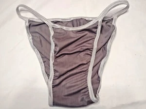 Bikini de playa sin costuras con cuerda CUERPO ABRAZADOR para hombre GRIS PLATINO PLATA - Imagen 1 de 2