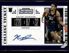 2019-20 Panini Contenders Draft Picks College Ticket Blue Foil Kaleb Johnson