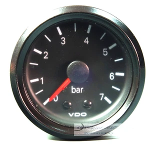 VDO MANOMETER mechanischer DRUCKANZEIGER 7 bar Zusatz Instrument PRESSURE GAUGE - Bild 1 von 3