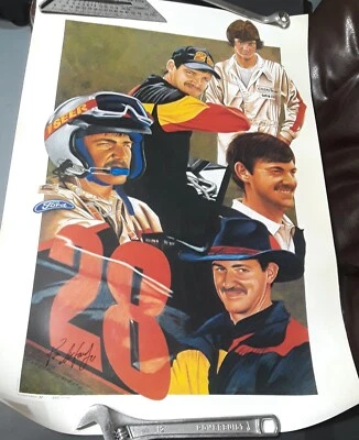 NASCAR 1997  Ricky Rudd Artist Autographed 668 of 5000  Poster 33.5"L X 23"W  - Image 1 of 4