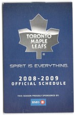 2008-09 Toronto Maple Leafs Marlies NHL AHL Hockey Schedule !!! BMO