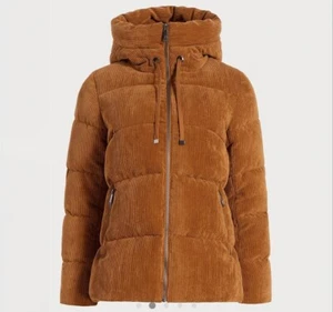 Sam Edelman Womens Size Small (S) Corduroy Pillow Collar Puffer Jacket- Camel - Picture 1 of 7