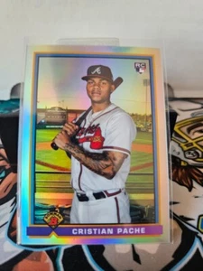 2021 Bowman Chrome #91B-CP Cristian Pache 1991 Bowman Refractor RC Braves - Picture 1 of 1