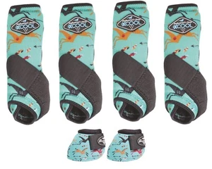 Professionals Choice Brrr 2XCOOL Front Rear Boots w/Bells Limited Pony Tracks M - Picture 1 of 5
