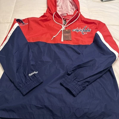 Sudadera cortavientos Mitchell & Ness Washington Capitals para hombre talla L nueva con etiquetas NHL Foto 1 de 4