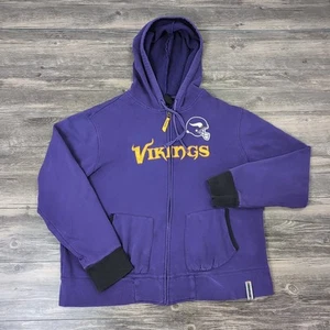 VTG Minnesota Vikings Chant Womens 2XL Hoodie Purple Reebok Embroidered Logo NFL - Picture 1 of 14