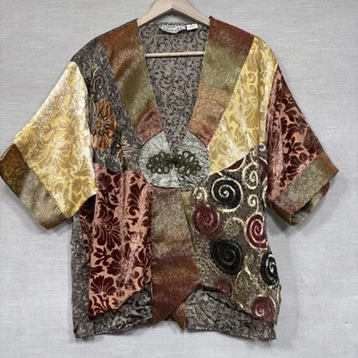 Top De Colección Flashback Alta Costura Floral Burnout Terciopelo XLBoho Indie Hippie Retro Hada Foto 1 de 4