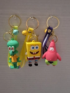 Spongebob Figuren Schlüsselanhänger oder Tasche Zubehör 3 Figuren - Bild 1 von 10