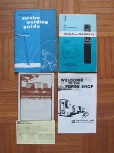 LOTE FOLLETO DE CONSTRUCCIÓN FOLLETO SOLDADURA Y SELLOS ORUGA PEORIA IL FINALES DE 1970 - Imagen 1 de 7
