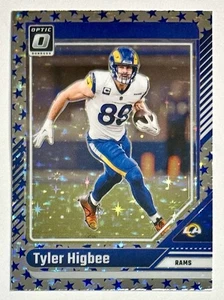 2024 Optic Tyler Higbee Stars Prizm Refractor SP #117 Rams Hilltoppers NFL Raro - Imagen 1 de 12